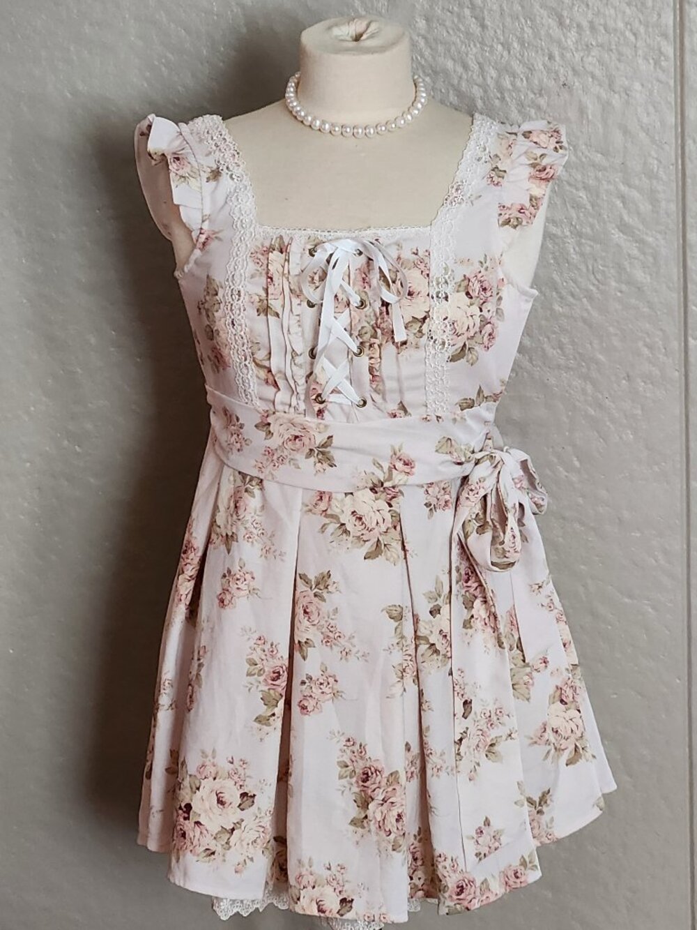 Liz lisa balletcore coquette lace corset floral dress RARE xs
